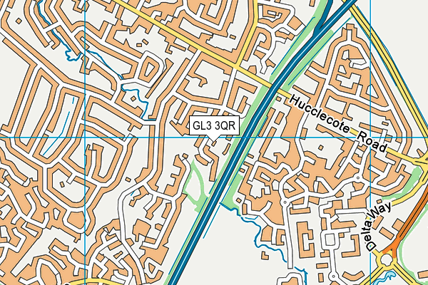 GL3 3QR map - OS VectorMap District (Ordnance Survey)