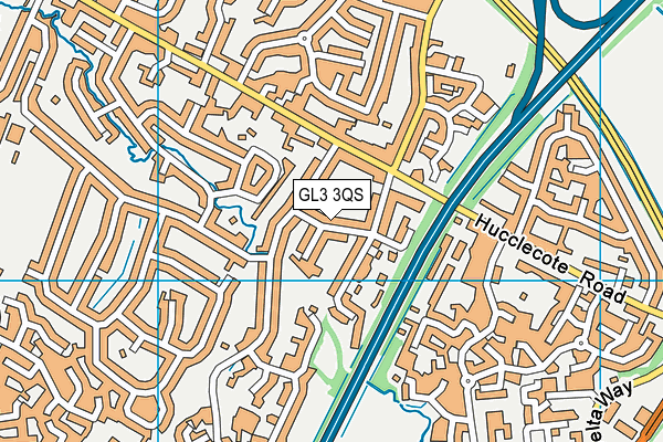 GL3 3QS map - OS VectorMap District (Ordnance Survey)