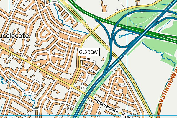 GL3 3QW map - OS VectorMap District (Ordnance Survey)