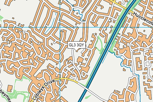 GL3 3QY map - OS VectorMap District (Ordnance Survey)