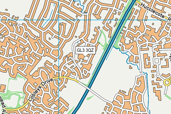 GL3 3QZ map - OS VectorMap District (Ordnance Survey)