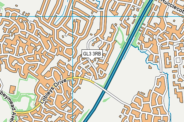 GL3 3RB map - OS VectorMap District (Ordnance Survey)