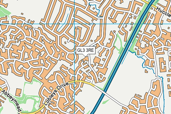 GL3 3RE map - OS VectorMap District (Ordnance Survey)