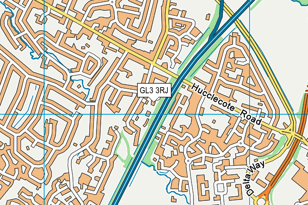 GL3 3RJ map - OS VectorMap District (Ordnance Survey)