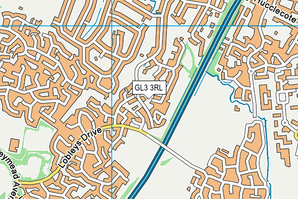 GL3 3RL map - OS VectorMap District (Ordnance Survey)