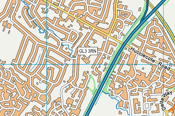 GL3 3RN map - OS VectorMap District (Ordnance Survey)