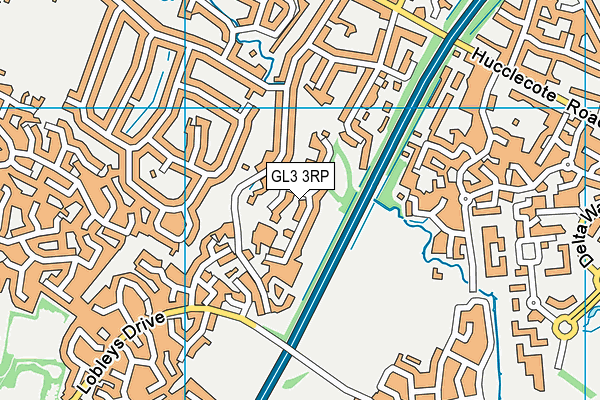 GL3 3RP map - OS VectorMap District (Ordnance Survey)