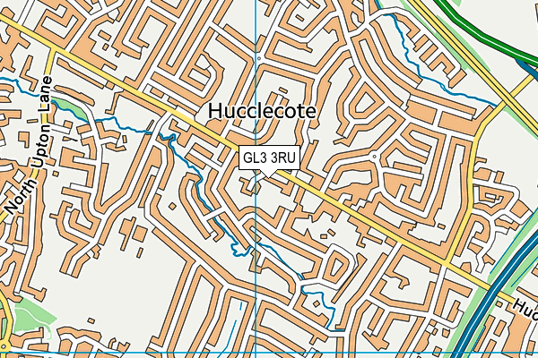 GL3 3RU map - OS VectorMap District (Ordnance Survey)