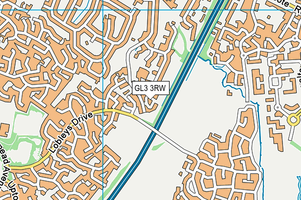 GL3 3RW map - OS VectorMap District (Ordnance Survey)