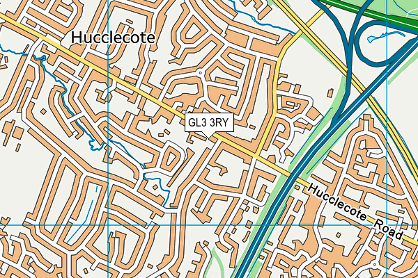 GL3 3RY map - OS VectorMap District (Ordnance Survey)