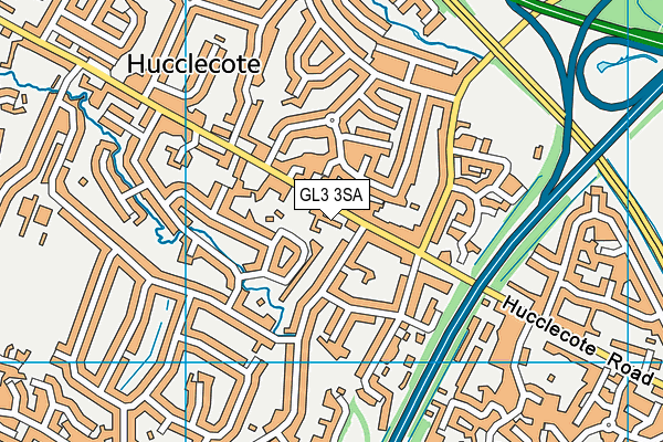 GL3 3SA map - OS VectorMap District (Ordnance Survey)