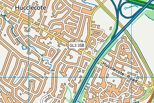 GL3 3SB map - OS VectorMap District (Ordnance Survey)