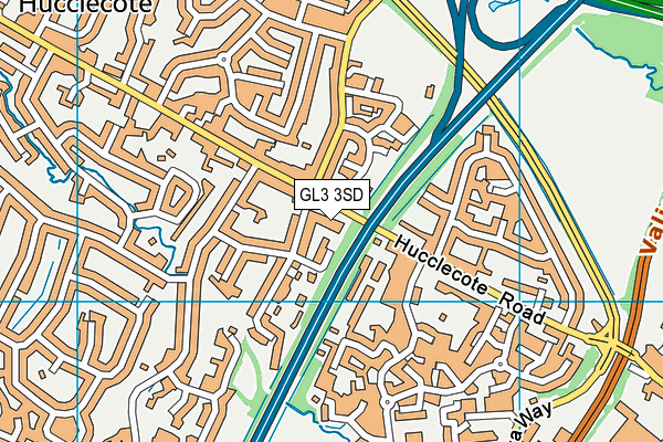 GL3 3SD map - OS VectorMap District (Ordnance Survey)