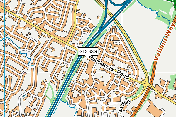 GL3 3SG map - OS VectorMap District (Ordnance Survey)