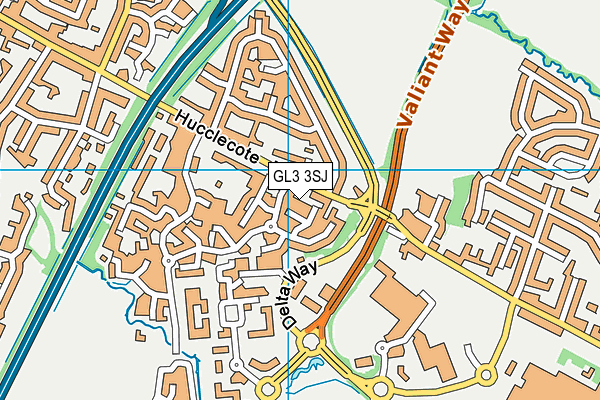 GL3 3SJ map - OS VectorMap District (Ordnance Survey)