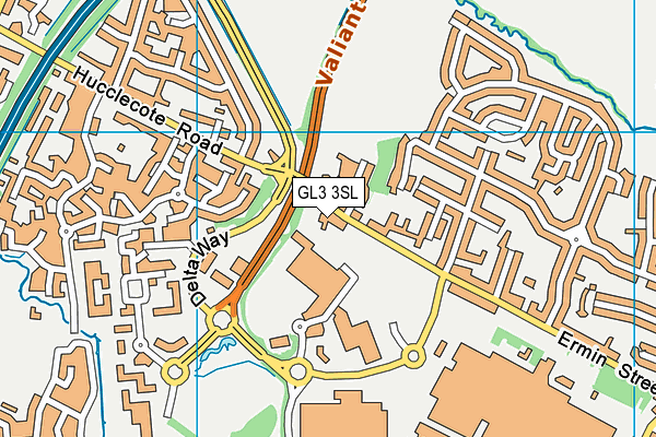 GL3 3SL map - OS VectorMap District (Ordnance Survey)