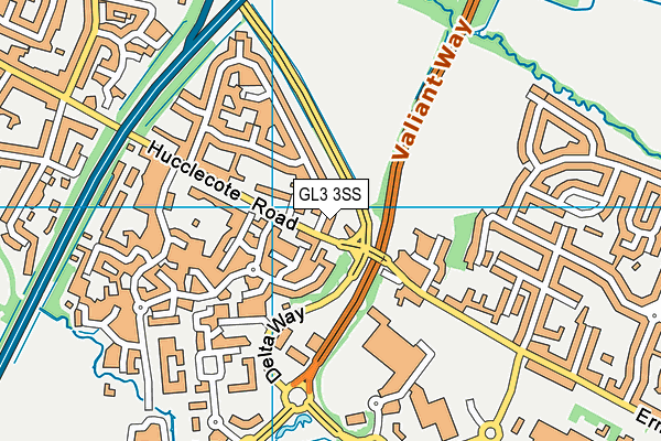 GL3 3SS map - OS VectorMap District (Ordnance Survey)