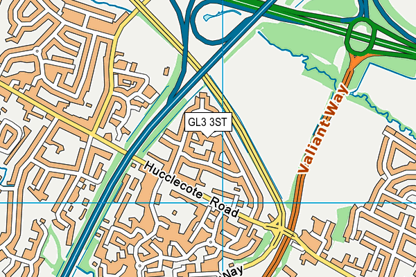 GL3 3ST map - OS VectorMap District (Ordnance Survey)