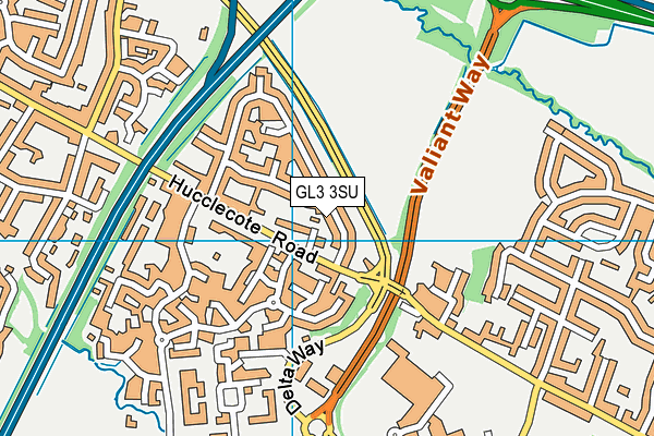 GL3 3SU map - OS VectorMap District (Ordnance Survey)