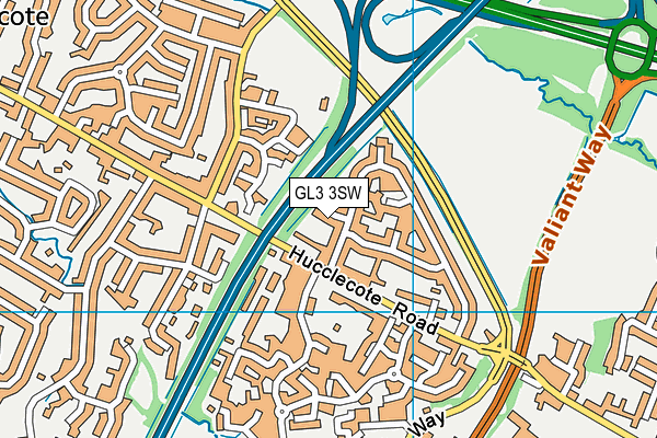 GL3 3SW map - OS VectorMap District (Ordnance Survey)