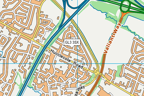 GL3 3SX map - OS VectorMap District (Ordnance Survey)