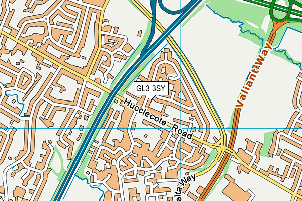 GL3 3SY map - OS VectorMap District (Ordnance Survey)