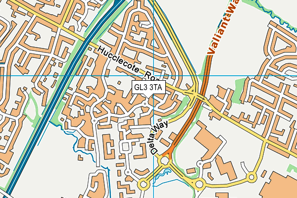 GL3 3TA map - OS VectorMap District (Ordnance Survey)