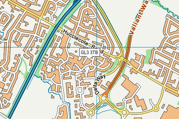 GL3 3TB map - OS VectorMap District (Ordnance Survey)