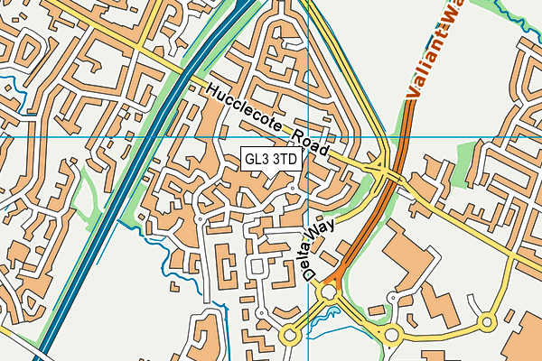 GL3 3TD map - OS VectorMap District (Ordnance Survey)