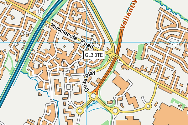 GL3 3TE map - OS VectorMap District (Ordnance Survey)