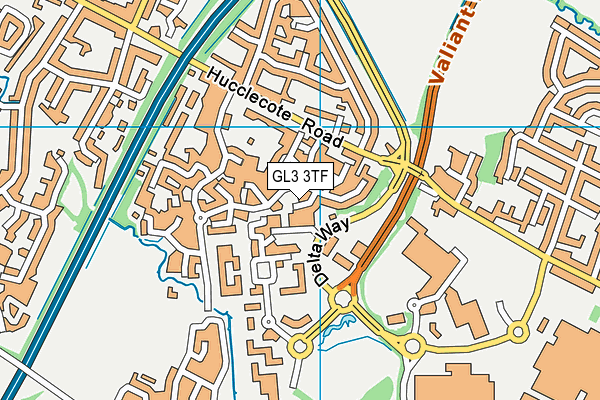 GL3 3TF map - OS VectorMap District (Ordnance Survey)