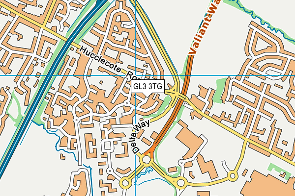 GL3 3TG map - OS VectorMap District (Ordnance Survey)