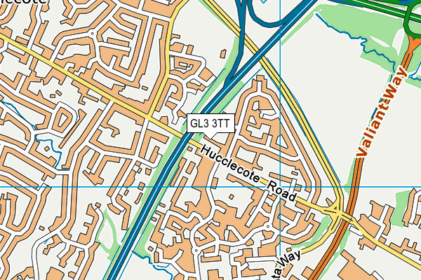 GL3 3TT map - OS VectorMap District (Ordnance Survey)