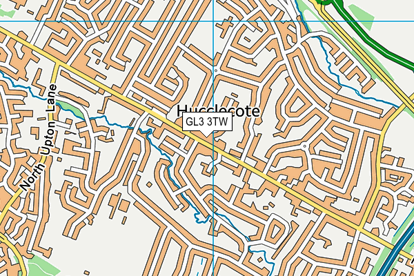 GL3 3TW map - OS VectorMap District (Ordnance Survey)