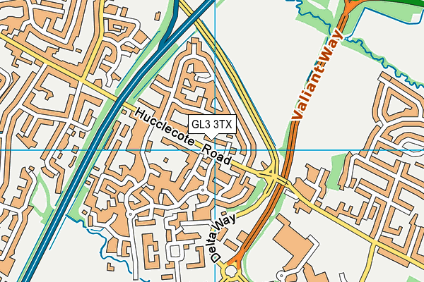 GL3 3TX map - OS VectorMap District (Ordnance Survey)