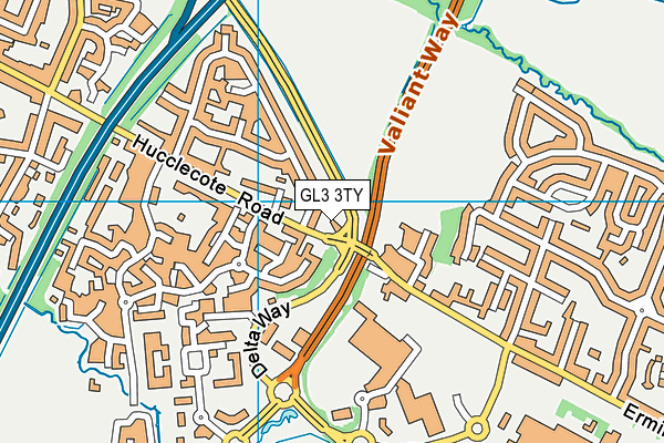 GL3 3TY map - OS VectorMap District (Ordnance Survey)