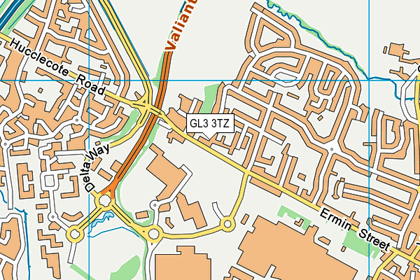 GL3 3TZ map - OS VectorMap District (Ordnance Survey)