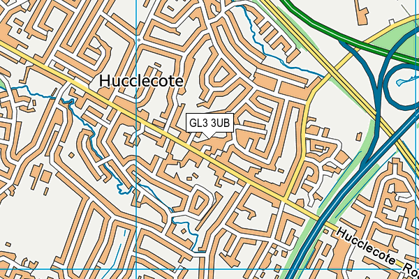 GL3 3UB map - OS VectorMap District (Ordnance Survey)