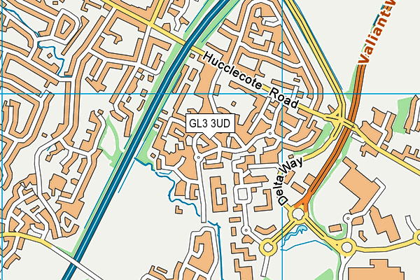 GL3 3UD map - OS VectorMap District (Ordnance Survey)