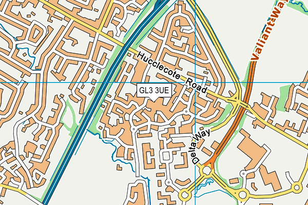 GL3 3UE map - OS VectorMap District (Ordnance Survey)