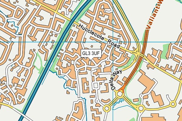 GL3 3UF map - OS VectorMap District (Ordnance Survey)