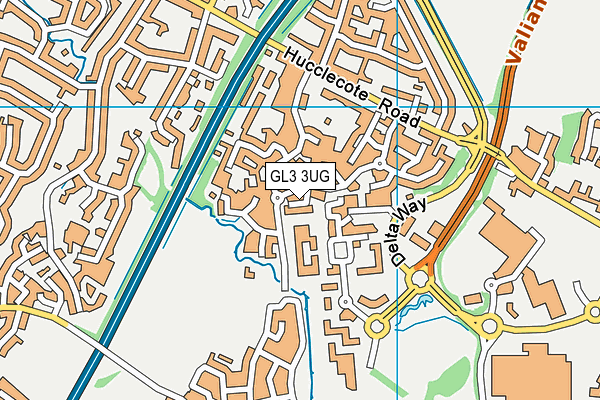 GL3 3UG map - OS VectorMap District (Ordnance Survey)