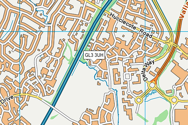 GL3 3UH map - OS VectorMap District (Ordnance Survey)