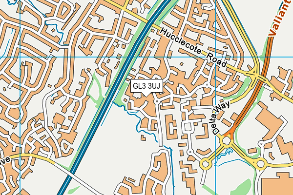 GL3 3UJ map - OS VectorMap District (Ordnance Survey)