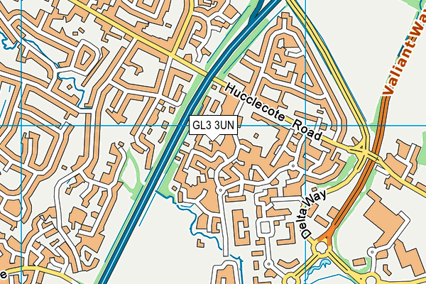 GL3 3UN map - OS VectorMap District (Ordnance Survey)