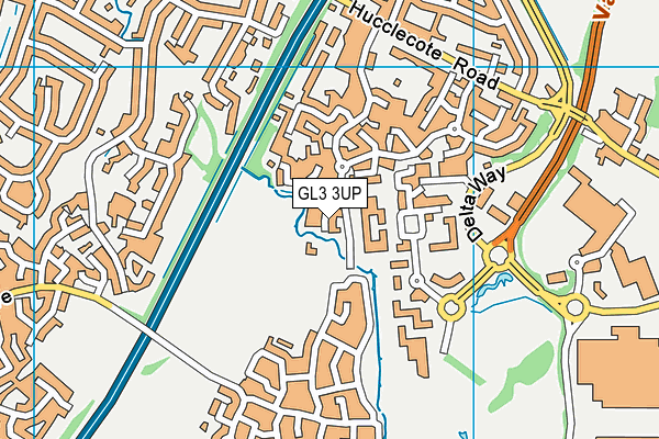 GL3 3UP map - OS VectorMap District (Ordnance Survey)