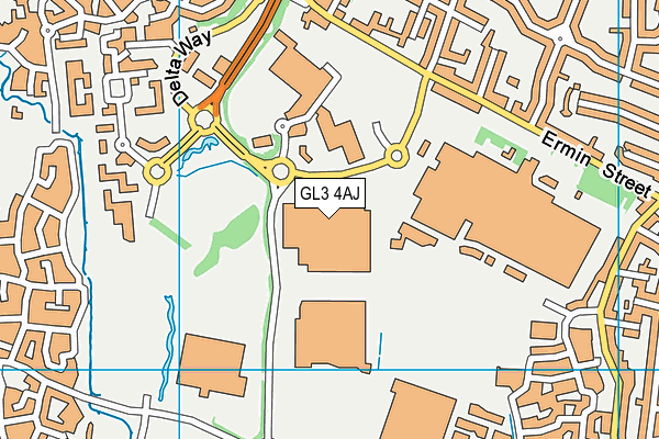 GL3 4AJ map - OS VectorMap District (Ordnance Survey)