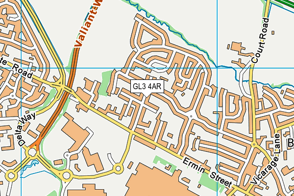 GL3 4AR map - OS VectorMap District (Ordnance Survey)
