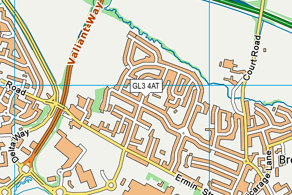 GL3 4AT map - OS VectorMap District (Ordnance Survey)