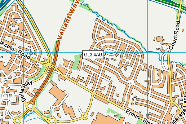 GL3 4AU map - OS VectorMap District (Ordnance Survey)